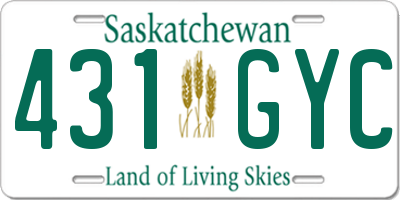 SK license plate 431GYC