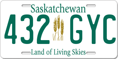 SK license plate 432GYC