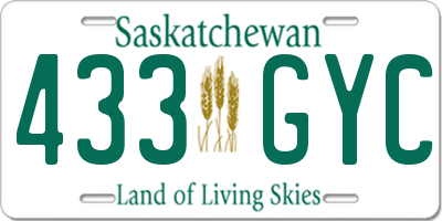 SK license plate 433GYC