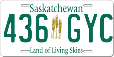 SK license plate 436GYC