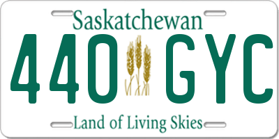 SK license plate 440GYC