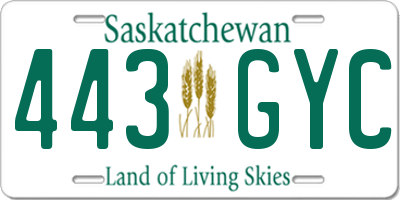 SK license plate 443GYC