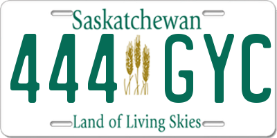 SK license plate 444GYC