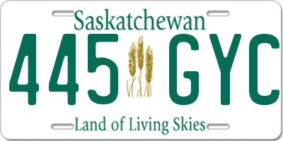 SK license plate 445GYC