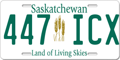 SK license plate 447ICX