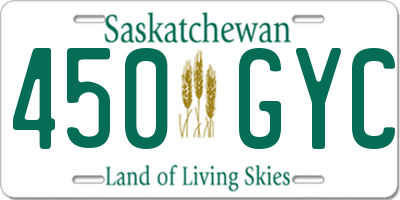 SK license plate 450GYC