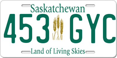 SK license plate 453GYC