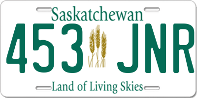 SK license plate 453JNR