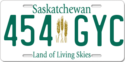 SK license plate 454GYC