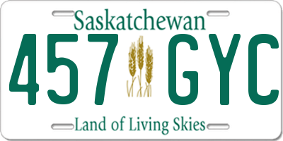 SK license plate 457GYC