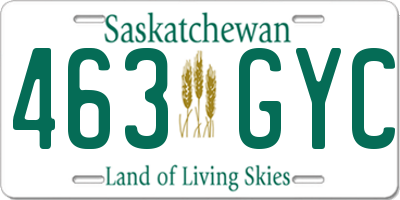 SK license plate 463GYC