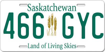 SK license plate 466GYC