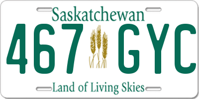 SK license plate 467GYC