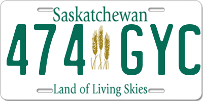 SK license plate 474GYC