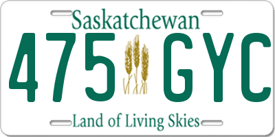 SK license plate 475GYC