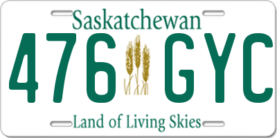 SK license plate 476GYC