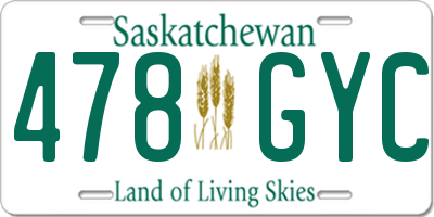 SK license plate 478GYC