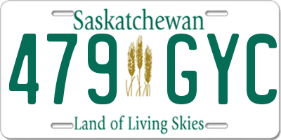 SK license plate 479GYC