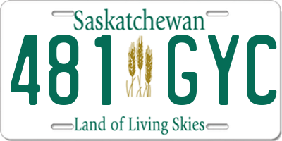 SK license plate 481GYC