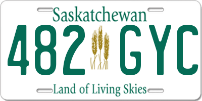 SK license plate 482GYC