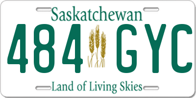 SK license plate 484GYC