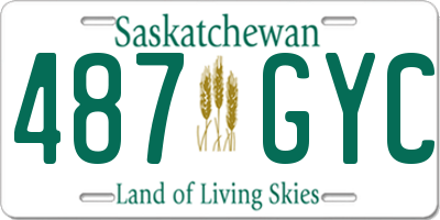 SK license plate 487GYC