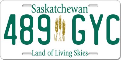 SK license plate 489GYC