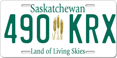 SK license plate 490KRX