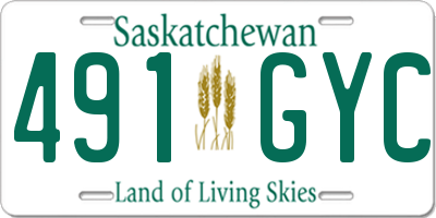 SK license plate 491GYC