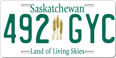 SK license plate 492GYC