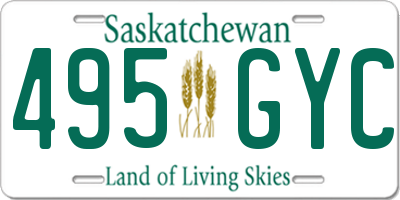 SK license plate 495GYC