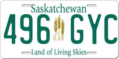 SK license plate 496GYC