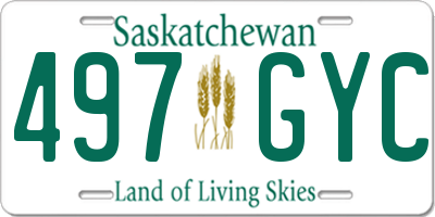 SK license plate 497GYC