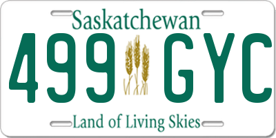 SK license plate 499GYC