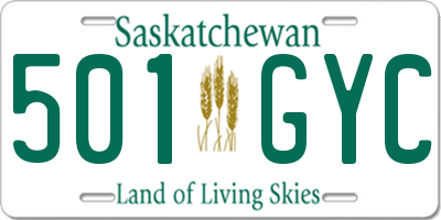 SK license plate 501GYC