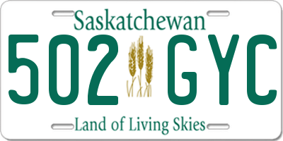 SK license plate 502GYC