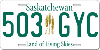 SK license plate 503GYC