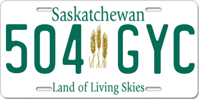 SK license plate 504GYC