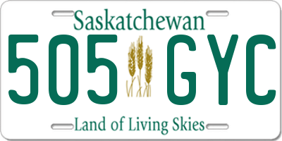 SK license plate 505GYC