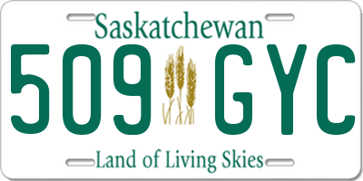 SK license plate 509GYC