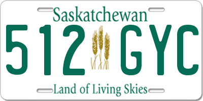 SK license plate 512GYC