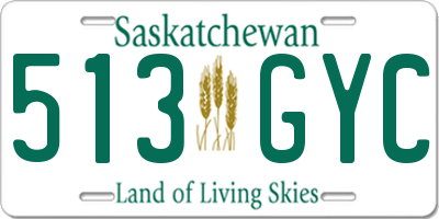 SK license plate 513GYC