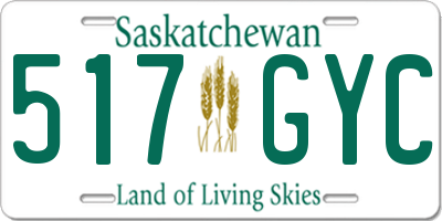 SK license plate 517GYC