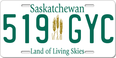 SK license plate 519GYC