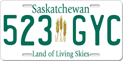 SK license plate 523GYC