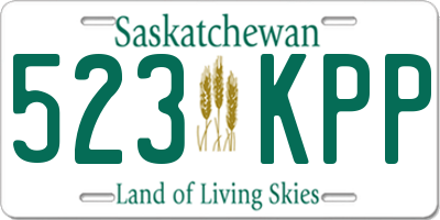 SK license plate 523KPP
