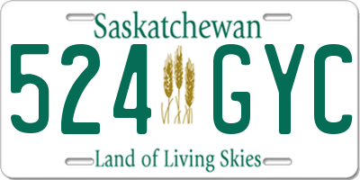 SK license plate 524GYC