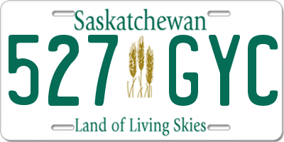 SK license plate 527GYC