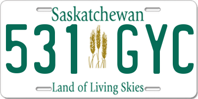 SK license plate 531GYC