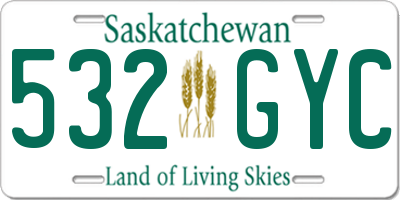 SK license plate 532GYC